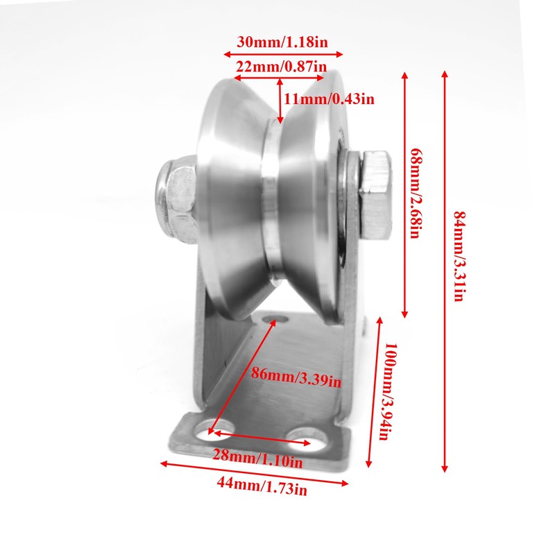 Stainless Steel V Groove Roller Gate Track Roller Heavy Duty
