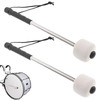 2 x drumsticks, fan drum, drum mallet, marching mallet, bass