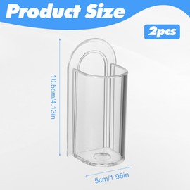 Gjinxi 2pcs Toothbrush Holder, Wall Mounted Electric Toothbrush Holder for Bathroom, Clear Tooth Brush Toothbrush Cup Stand Bathroom Accessory for Storage and Organizer