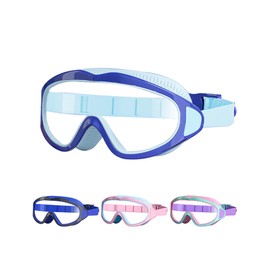 BeLikeFish Kids Swimming Goggles - Swimming Goggles Kids Boys Girls Children 4-12 Years Anti Fog Large Lens