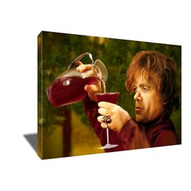 ARToholic Studios Tyrion Lannister More Wine Poster Photo Painting Portrait Canvas Artwork Gallery Wrapped on 1.5 inch Wood Frame