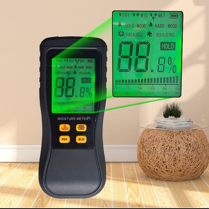 Moisture Meter Non Destructive Induction Moisture Detector for Softwood Hardwood