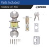 BRINKS – Transitional Keyed Entry Ball Door Knob, Satin Nickel
