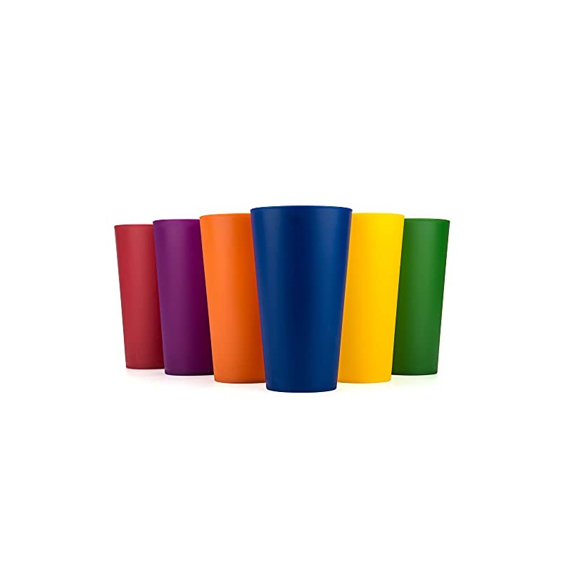 KX-WARE 32-ounce Plastic Tumblers Large Drinking Glasses, set of 6