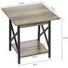 GreenForest End Table Large 24 inch Farmhouse Industrial Design Side