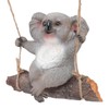 Swing Koala Sculpture Cartoon Synthetic Resin Animal Statues Decoration for