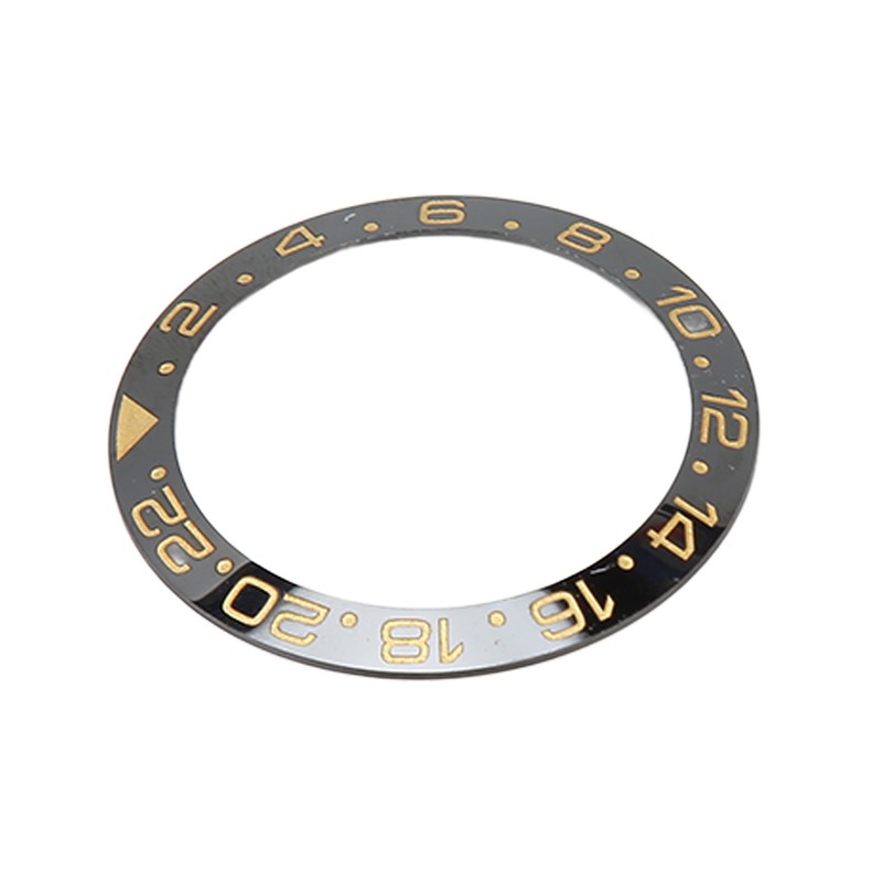 Ceramic Watch Bezel Ring Black Base Gold Digit Watch Bezel