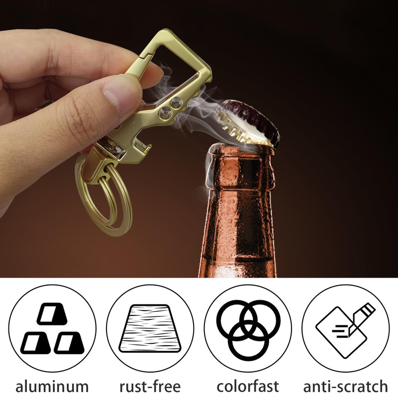ecocstm 2 PCS Key Chain, Carabiner Clip Car Key Chains,