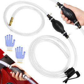 WEFHEF Handpumpe Manuelle Siphonpumpe Umfüllpumpe für Öl Kraftstoff Diesel Flüssigkeit Wasser Aquarium Saugpumpe mit Siphonschläuchen undSchlauchklemme