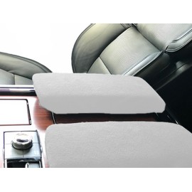 Car Console Covers Plus Made in USA Designed for Lincoln Navigator 2018-2025 Pair of Fleece Auto Armrest Center Console Covers Protector for Front and Back Seat Consoles Light Gray Fleece