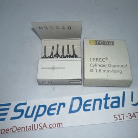 Sirona Cerec inLab cylinder Diamond 1.6  Six Total Burs dental milling