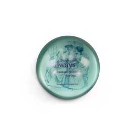 Half Moon Bay Sense and Sensibility - Jane Austen - Teal Green 2.7 x 1.2 Inch Glass Office Desk Paperweight