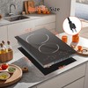 Traenvir 2 Burner Electric Cooktop, 12 Inch Built-in & Countertop