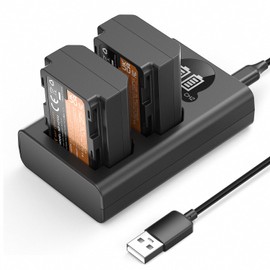 K&F CONCEPT 2600mAh NP-FZ100 Battery and Charger Set, Compatible with A7iii Battery A7 III, A7iv, FX3, FX30, A6600, A7C, A6700, A7RIV, A7Siii, ZV-E1, ZV-E10ii, Alpha 9 II, A9S Cameras