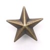 Small Star Button Snap Set Antique Brass 3/4" 1265-91