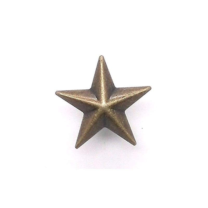Small Star Button Snap Set Antique Brass 3/4" 1265-91