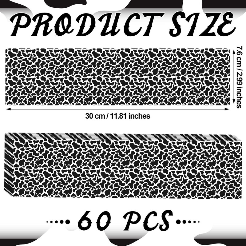Kosiz 60 Pcs Composition Bulletin Board Borders Black and White