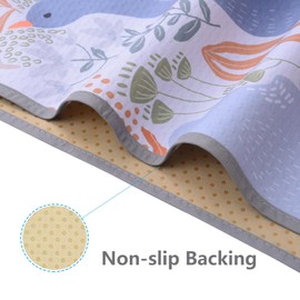Splat Mat for Under High Chair/Arts/Crafts, Waterproof and Anti-Slip Splash Mat Floor Protector, Washable Highchair Floor Mat, 51 Inch Reusable Messy Mat and Baby Feeding Table Cloth (Duck)