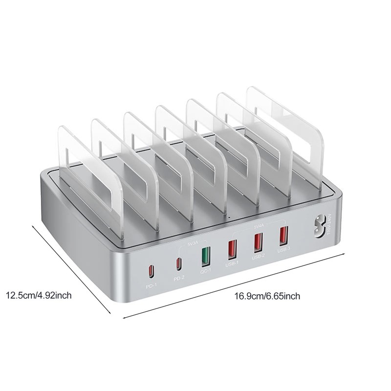 Docooler 72W Intelligent Charging Station with 6 Ports USB Charging