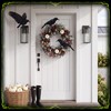 Hoteam 3 Pack Realistic Crow Decoys Halloween Decorations, Black Crows,L