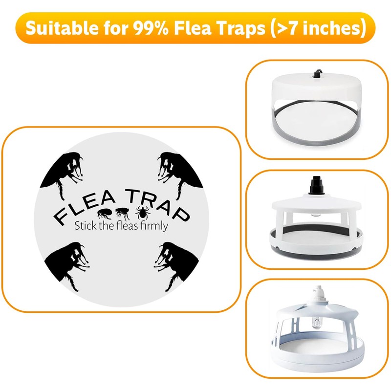 Flea Trap Refill Discs Replacement Glue Boards, 7.1" Sticky Pads