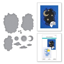 Spellbinders Tunnel Clouds Etched Dies, Metal
