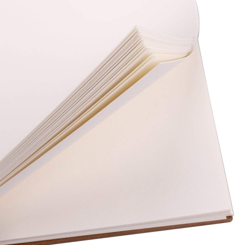 A4 Kraft Scrapbook,Blank Ring Binder Notebook Notepad Loose Leaf Sketchbook