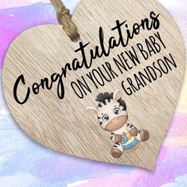 Grandparents to Be Gifts Hanging Wooden Heart Sign Plaque for Nanny Grandad - Light Wood Hearts, Parents to be Gifts, Mummy to be Gifts, Baby Reveal Gifts, Baby Shower Keepsake Ideas, Mum-To-Be
