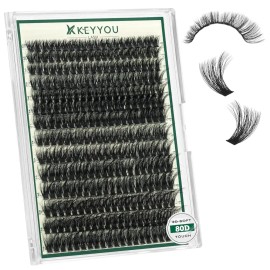 Kiyoulash 키요울래쉬 클러스터 3D 이펙트 속눈썹 280pcs 80D Curl 9-18MIX 개별 위스피 거짓 볼륨 연장 내추럴 [Angel A01 Kit-D-8-18MIX] KiyoLash Cluster 3D Effect Eyelashes 280pcs 80D Curl 9-18MIX Individual Wispy Fake Volume Extension Natural [Angel A01 Kit-D-8-18MIX]