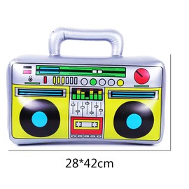 Inflatable Rock Star Toy, Inflatable Radio, Inflatable Retro Ghetto Blaster, 80s 90s Decoration Party, Retro Party Decoration for Disco Theme Party, Carnival Outfit