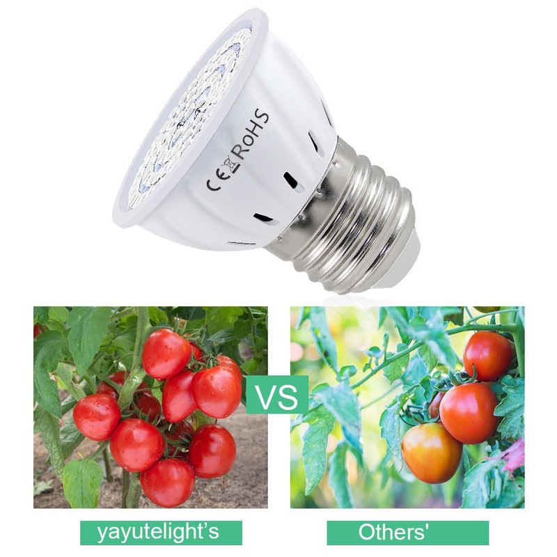 4 Pack Grow Light Bulb, Full Spectrum 7W Grow Lamp