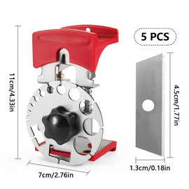 SJUNJIE Wire Stripping Tool, Manual Wire Stripper, Multifunction Copper Wire Stripper, Portable Wire Stripper and 5 Blades Wire Stripping Tool for Stripping Flat and Round Cables