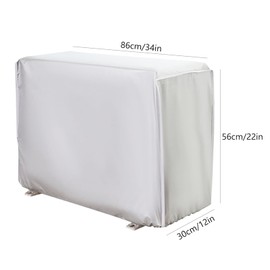 Outdoor Air Conditioner Cover with Elastic Band with Drawstring Air Conditioning Cover Outdoor Device Air Conditioner Cover Anti Dust Anti Snow Waterproof Sunproof (Medium)