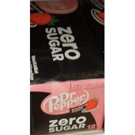 Dr Pepper ZERO 1x 12oz 12pk STRAWBERRIES AND CREAM DR. PEPPER ZERO Cans New