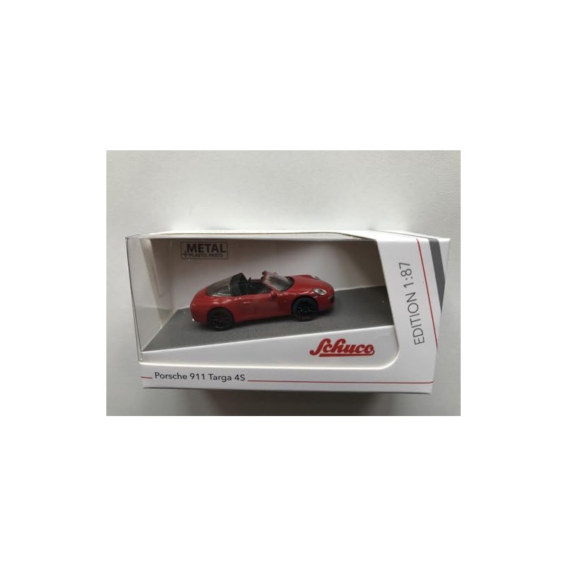 Schuco 1:87 911 Targa 4S Red 452670900 [Shipping from Canada]