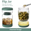 Luvan Glass Pickle Jar, 34oz Pickle Container with Strainer, LeakProof