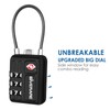 2 Pack TSA Approved Travel Luggage Locks, Metal Cable Combination