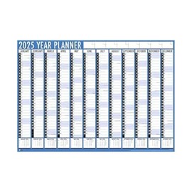 2025 A1 Large Year wall Planners & Personal Organisers, Holidays and Notable Dates, Wall Planner Folded to A4 for Home Business Office School - FOLDED TO A4)