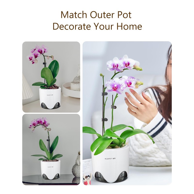 5 inch Orchid Pots with Holes for Repotting with Excellent