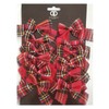 12 Red Tartan Check BOWS Christmas Tree Decoration 6cm Bow