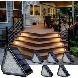 Luces Solares para Escaleras, Luces LED para Escaleras Exterior, Solares para Escaleras al Aire última Intervensión, para Escaleras, Cubiertas, Escaleras Delanteras, Porche