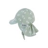 Sterntaler Boys' Peaked Cap with Neck Protection and Ties, light