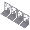 4 Pcs Metal Bookends Anti Slip Exquisite Beautiful Unique Design