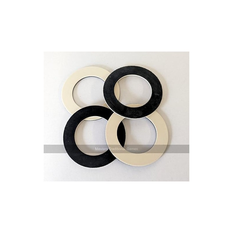 Set of 4 rubber Pub Quoits (black on one side