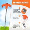 Pack of 10 Rotating Tent Pegs with Thread Camping Pegs