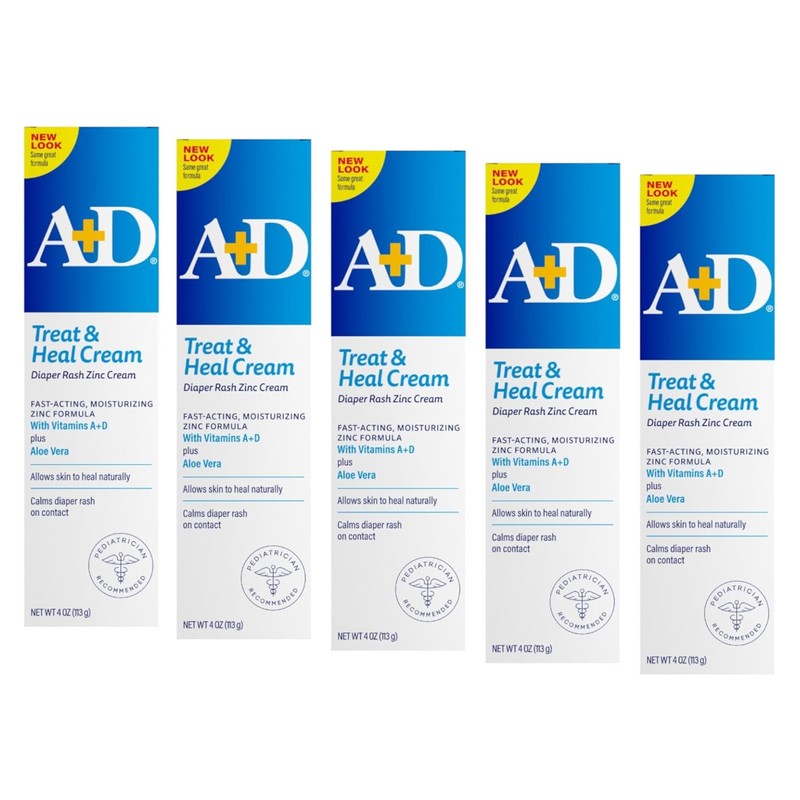 A+D Treat & Heal Diaper Rash Ointment, 4 Ounce Zinc