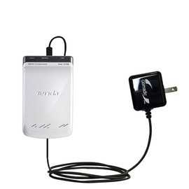Gomadic Intelligent Compact AC Home Wall Charger Suitable for The Tenda 3G150M Portable Router - High Output Power with a Convenient, Foldable Plug Design - Uses TipExchange Technology