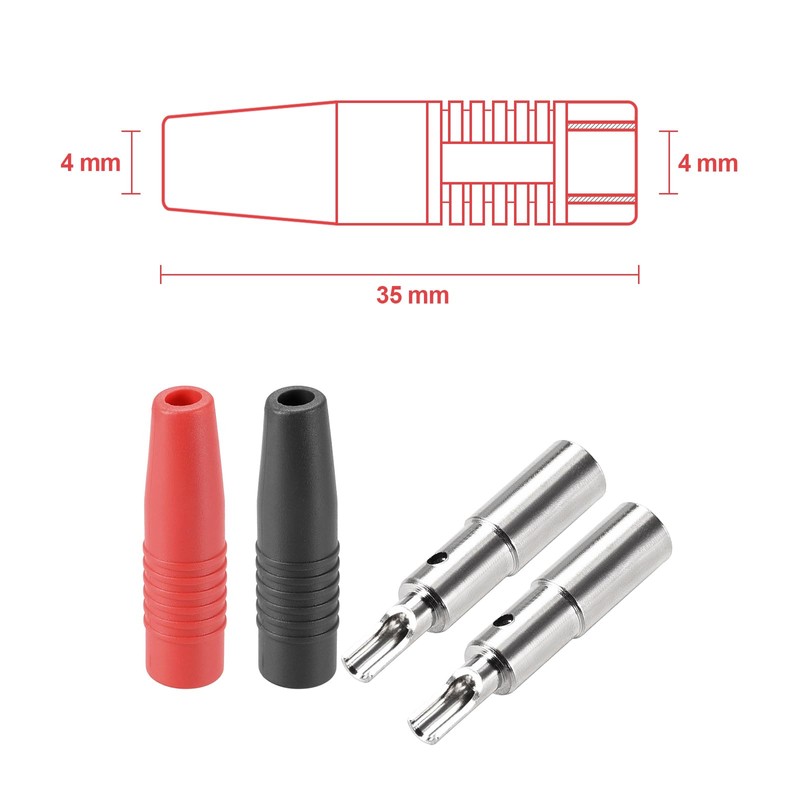4 mm Banana Socket, Pack of 10 Insulated Socket Extender
