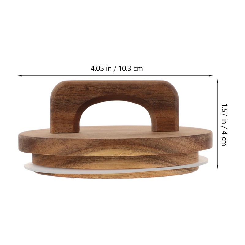 DOITOOL Storage Jar Wooden Lid, Wide Mouth Canning Lids With