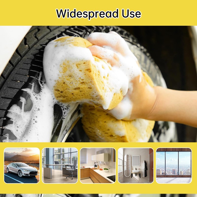 2 PCS Car Sponges, Anti Scratch Technology Jumbo Sponges For